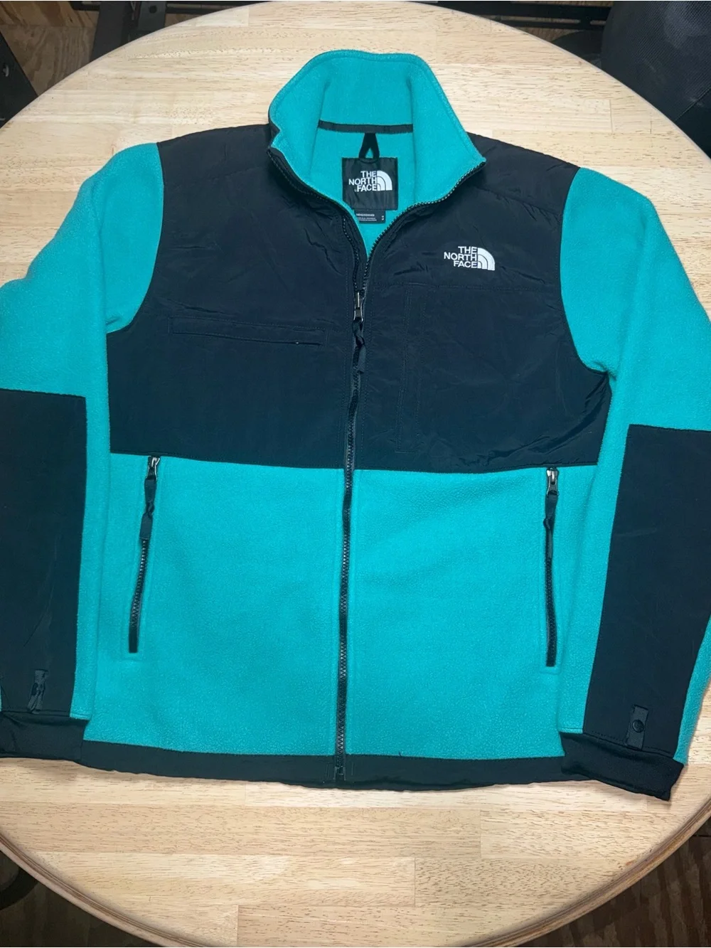 The North Face Teal DENALI 2.0 Men Fleece Full Zipper Jacket Mens Medium Winter